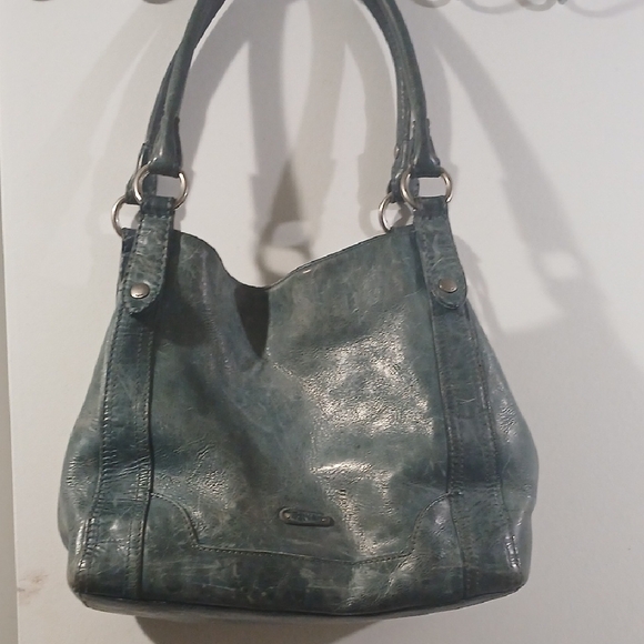 Rare Blue Frye Distressed Shoulder Bag - Picture 9 of 9